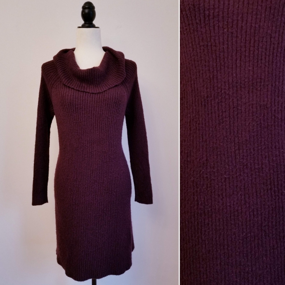 HALOGEN Cowl Neck Sweater Dress (Petite), M